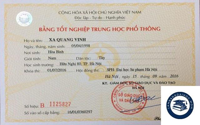 làm bằng cấp 3